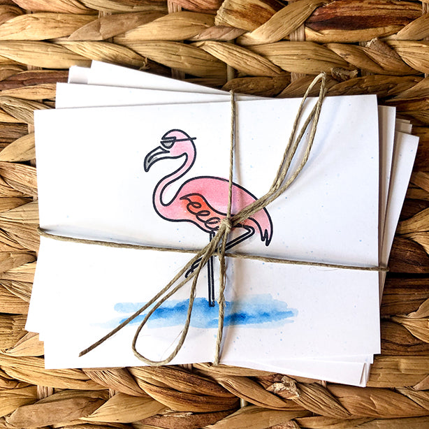 Flamingo Note Cards Set